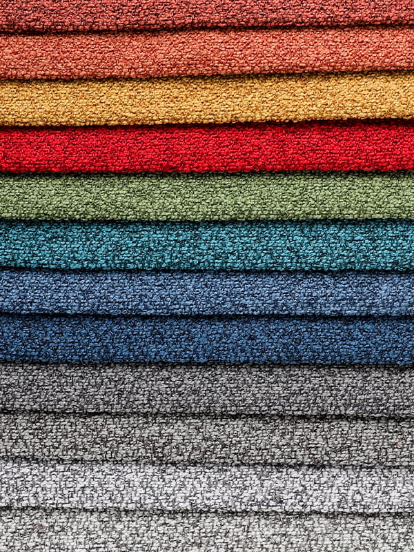 Coral Loop Yarn Polyester og Linen Sofa Fabrics